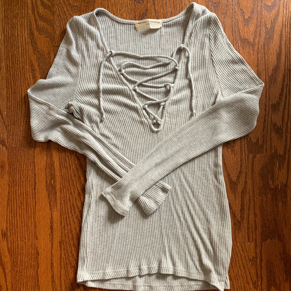 urban outfitters lace up top